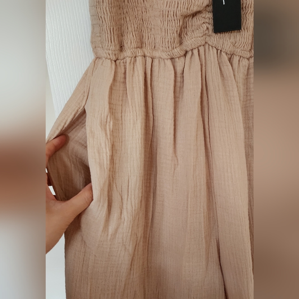 Lulus Daniyah Smocked Flutter Sleeve Wide-Leg Jumpsuit - Picture 4 of 8